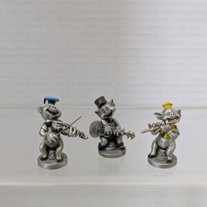 Vintage Disney 3 Little Pigs Barnyard Symphony by Hudson Pewter #5479, 5480,5481